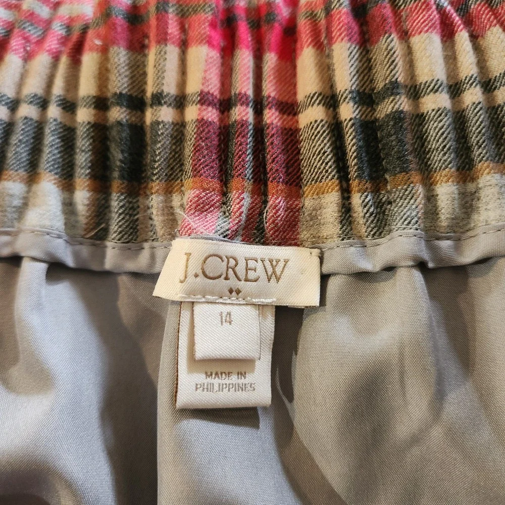 J. Crew Plaid Sidewalk Skirt Women Sz 14‎ (32